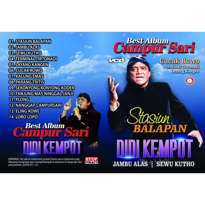 KASET VCD DVD KARAOKE CAMPURSARI DIDI KEMPOT STASIUN BALAPAN / DAFABISNIS