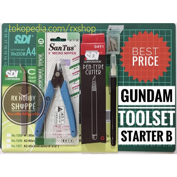 

[[[TERBARU BISA COD]]] Toolkit tool kit set gundam tang pinset marker pen cutter cutting mat