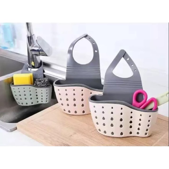 Adjustable Tempat Sabun Cuci Piring Gantung/Rak multifungsi double 2in1