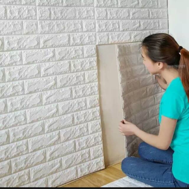 Stiker welpaper dinding timbul/3d