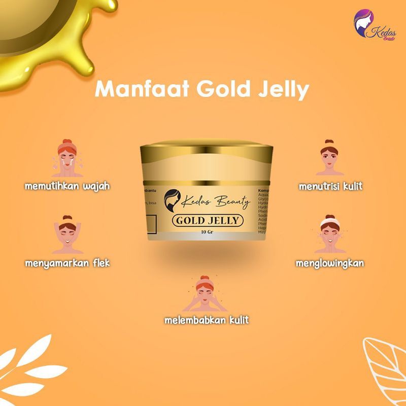 GOLD JELLY KEDAS BEAUTY KEMASAN BARU 100% original RESELLER RESMI-1