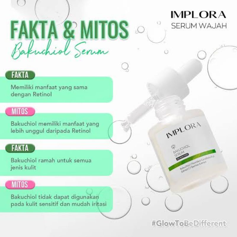 IMPLORA FACE SERUM Serum Wajah Acne Serum Peeling Serum Hydrating Serum Bakuchiol Serum Salmon DNA BPOM