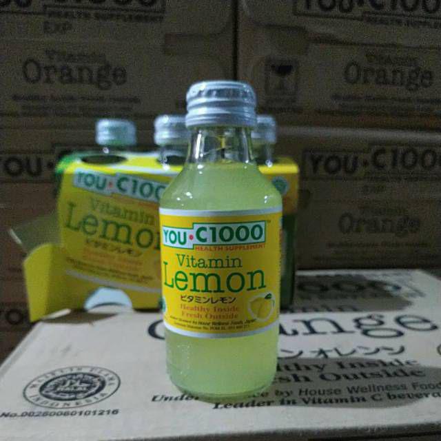 You C 1000 Orange Lemon 140ml Original 100 Botol Kaca Shopee Indonesia