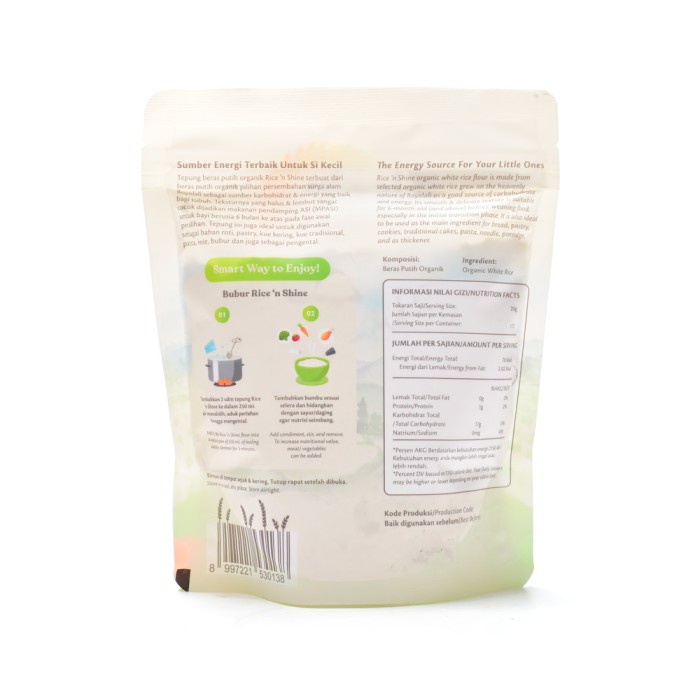 

Ketan-Beras-Tepung- Rice'N Shine Tepung Beras Putih Organik 250 G -Tepung-Beras-Ketan.