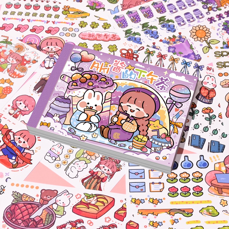 20 / 50PCS / Set Stiker Motif Kawai Bahan PET Untuk Dekorasi DIY