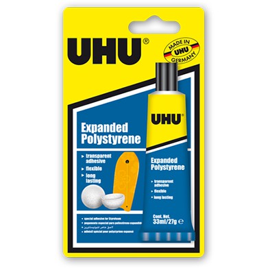 

[UHU] Lem Expanded Polystrene / Glue untuk Styrofoam 33 ml