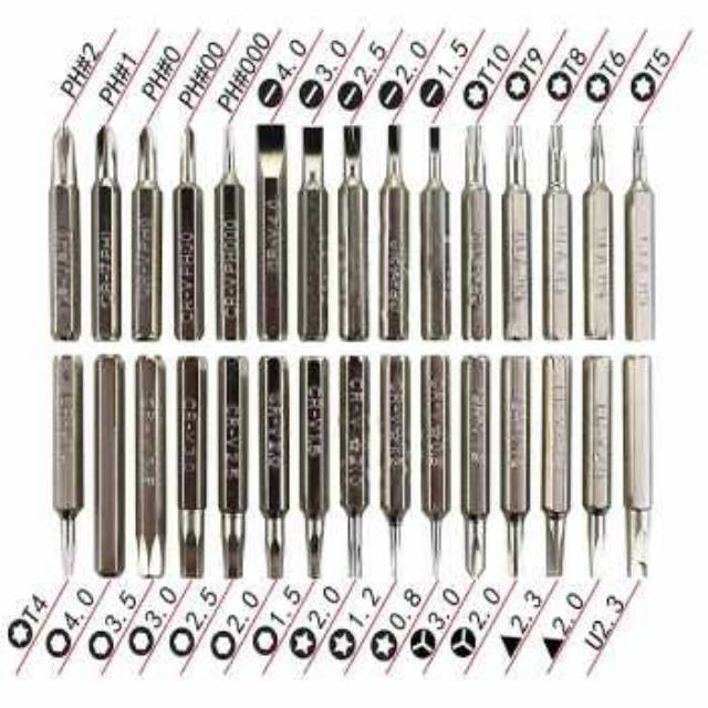Taffware Obeng 30 in 1 Magnetic Screwdrivers Repair Tool for Smartphone