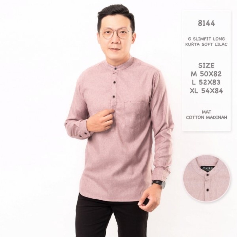 BAJU KOKO KEMEJA PREMIUM BATIK SLIMFIT PANJANG KERAH SHANGHAI MAROON HITAM PUTIH MERAH BIRU ABU PINK