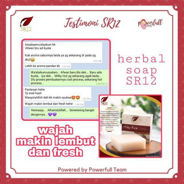 MILKY RICE SR12 SABUN BERAS SUSU HERBAL BPOM SR12 SABUN WAJAH MENCERAHKAN MILKY RICE SOAP SR12 KULIT KOMBINASI