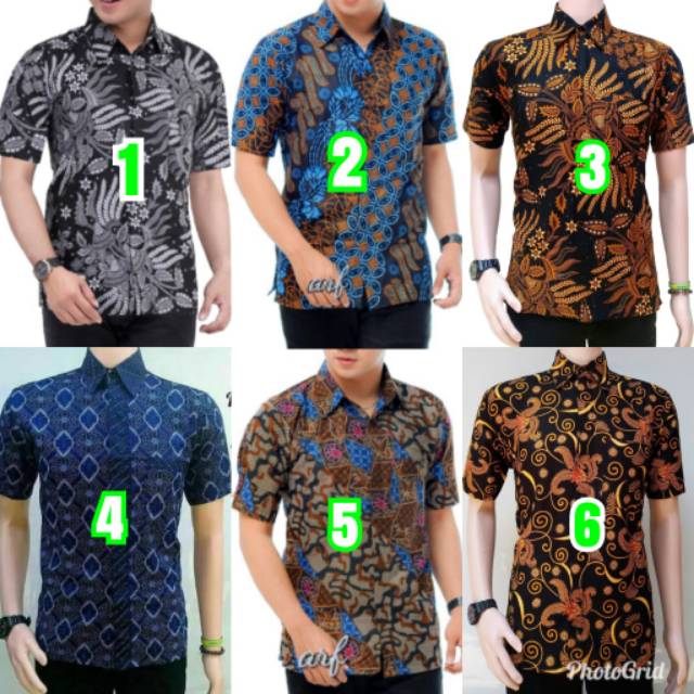 PROMO ASLI Risna Batik JUMBO HRB093 Hem Batik Pria Pendek Premium M L XL XXL XXXL 3L 4L 5L pria TOP.-1