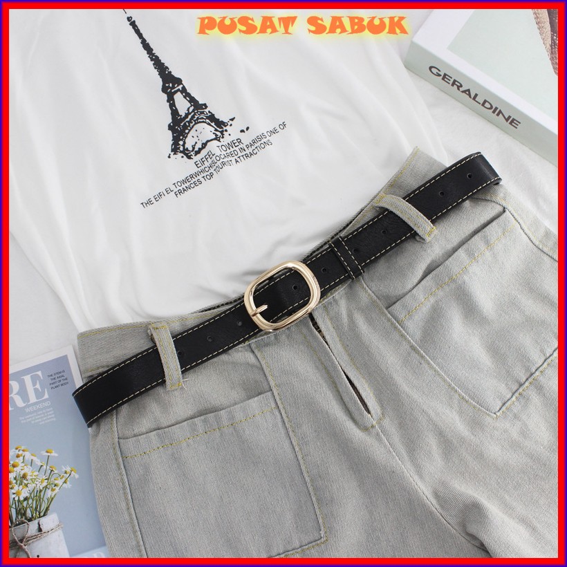 Ikat Pinggang Kulit Belt Wanita Korea Sabuk Fashion Modis Cewek Gesper Kecil Gasper mini Murah Mulus