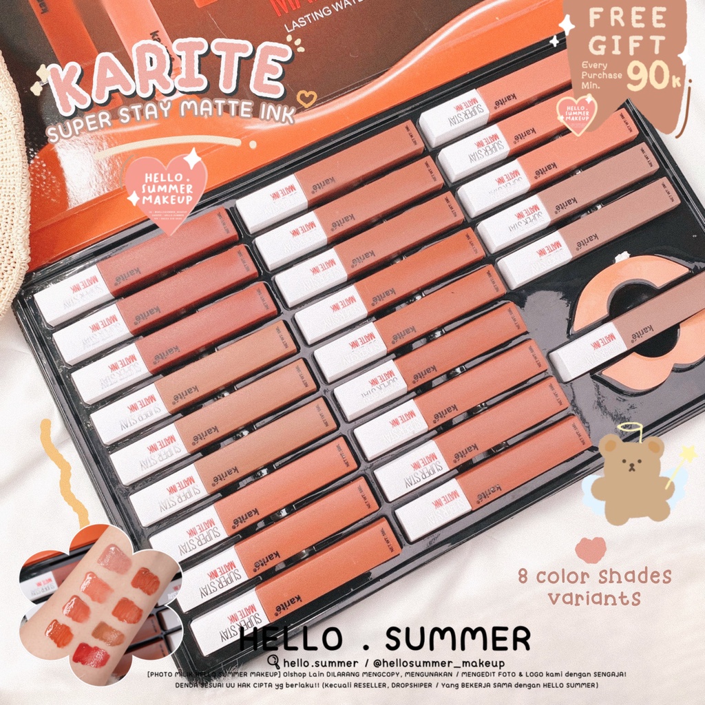 𝐌𝐀𝐓𝐓𝐄 𝐋𝐈𝐏𝐒𝐓𝐈𝐂𝐊 - Karite Super Stay Matte Ink Lipstick Matte Lipstick Full Coverage 5ml