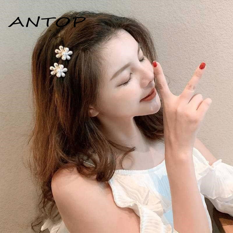 Ins Wind Hairpin Camellia Pearl Grasping Clip Hairpin Small Flower Korean Elegant Temperament Chuck Girl Headdress ANTOP