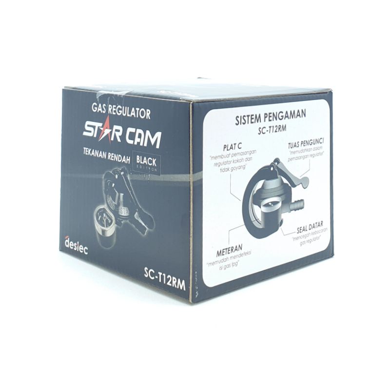 SET Starcam SC-T12RM METER Regulator Gas + Selang Gas FLEXY 1,8Mtr