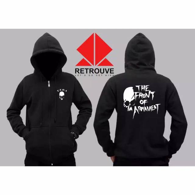 Jaket sweater hoodie zipper TFOA the front of armament