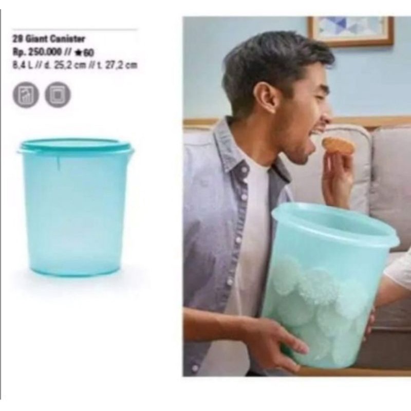 Toples Giant canister tupperware / toples krupuk besar tupperware