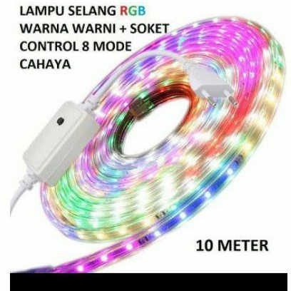 Lampu LED Strip Selang 3528 2835 220V 10M RGB Outdoor