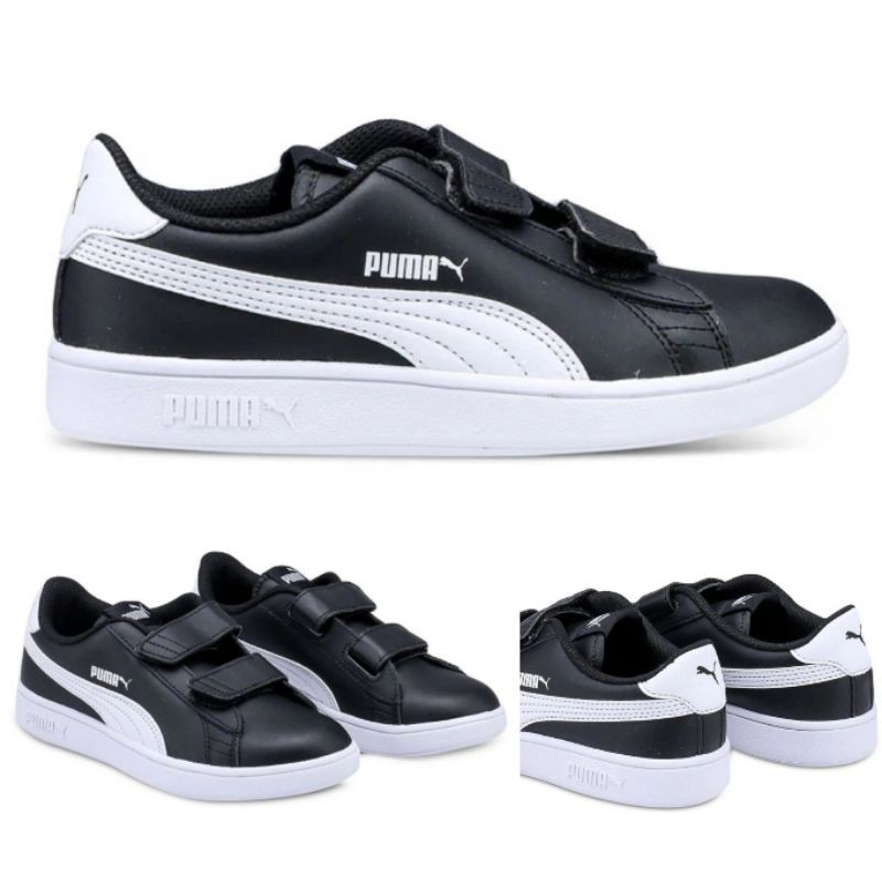 PUMA SMASH V2 KIDS BLACK / SEPATU PUMA ANAK