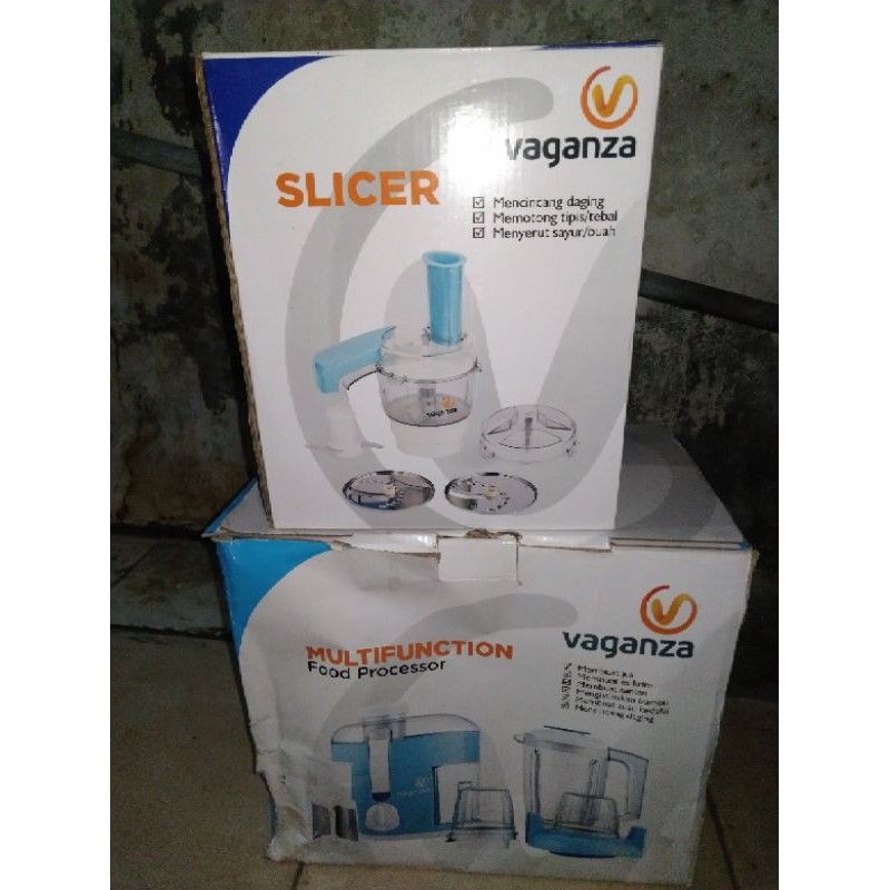 Promo 1 Set Lengkap FOOD PROCESSOR VAGANZA Blender Multifungsi Jus Santan Bumbu Susu Daging Slicer