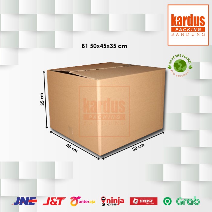 

Kardus Box Karton Dus Kotak Packing Jumbo Polos Uk 50x45x35