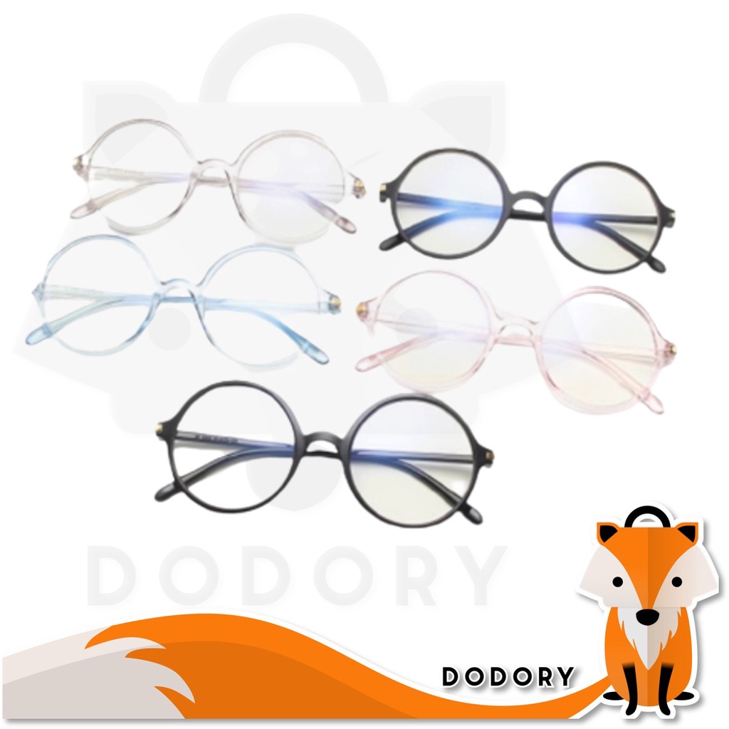 DODORY  K403 Kacamata Bulat Wanita Kacamata Unisex Fashion