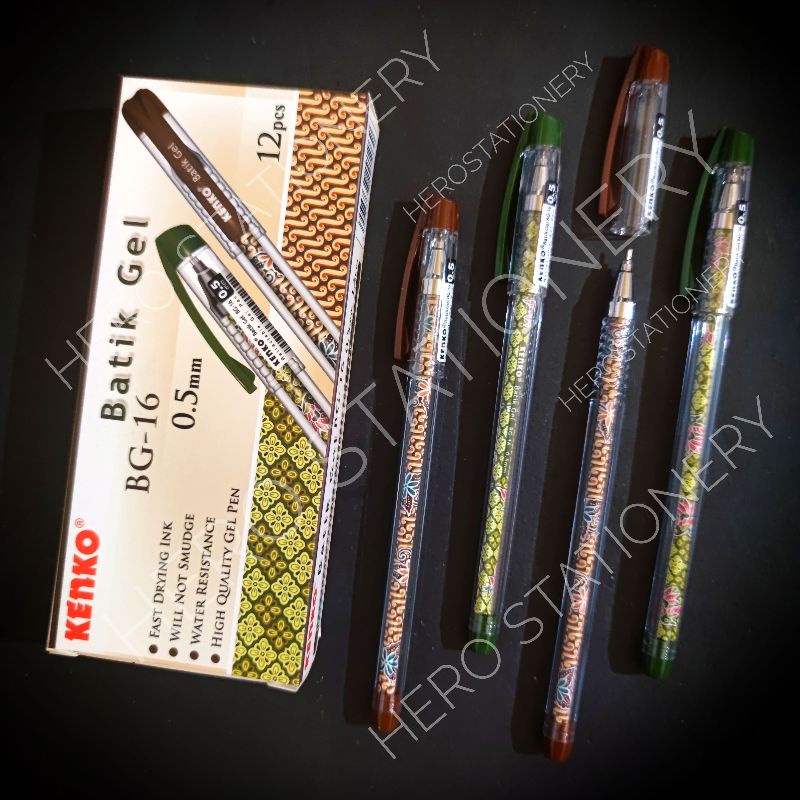 

Pen gel kenko batik gel 0.5 mm BG-16 . 12 unit