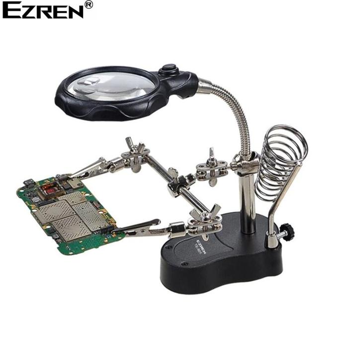

BAYAR DITEMPAT Ezren TE-801 Kaca Pembesar Penjepit PCB + Lampu Holder 3.5x 12x AAA /ALAT TULIS AESTHETIC/ALAT TULIS SEKOLAH/ALAT TULIS SET/ALAT TULIS LUCU/ALAT TULIS KANTOR