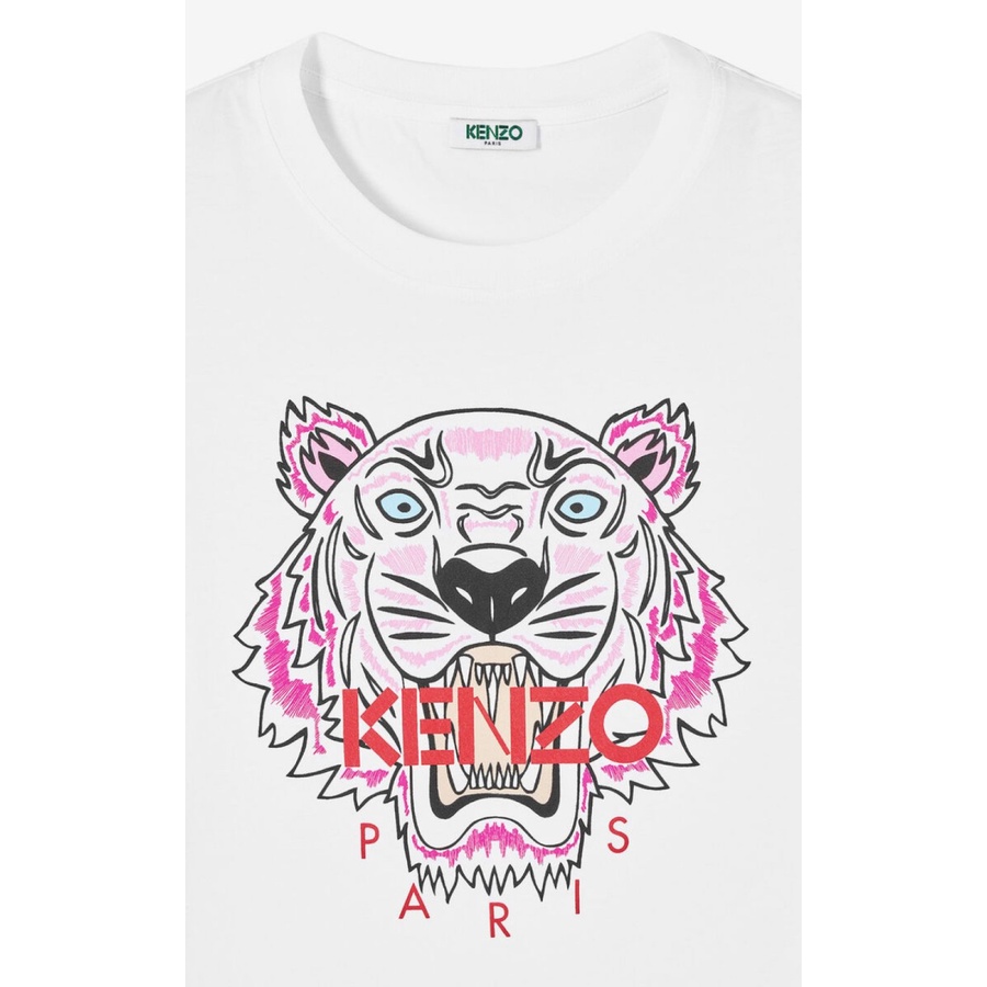 knzo Women Tiger Tee White/Pink