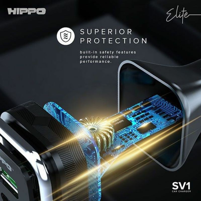 Hippo Elite SV 1 Car Charger 42W Fast Charging Multi Protocol SV-1