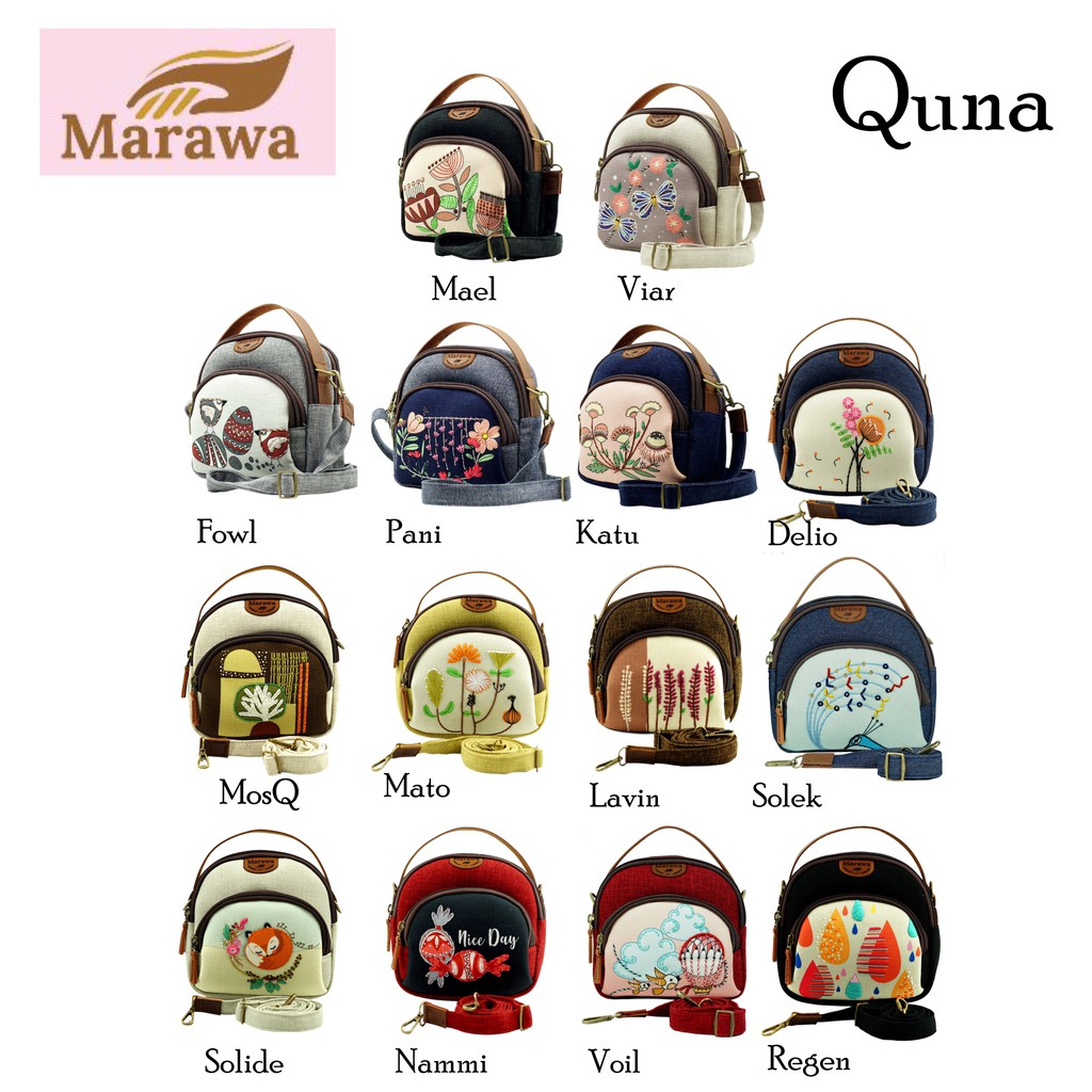  Tas  Selempang Marawa  Quna Etnik  Original Bahan Kanvas Lucu 