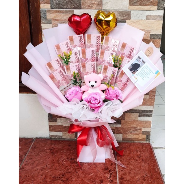 Bouquet uang asli