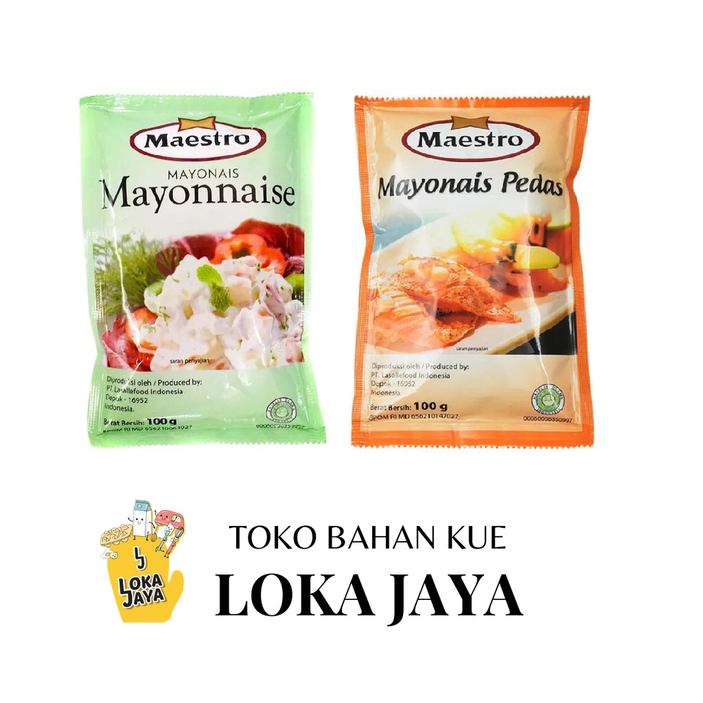 

MAESTRO MAYONAISE ORIGINAL DAN PEDAS MAYO MAYONAIS 100 GR