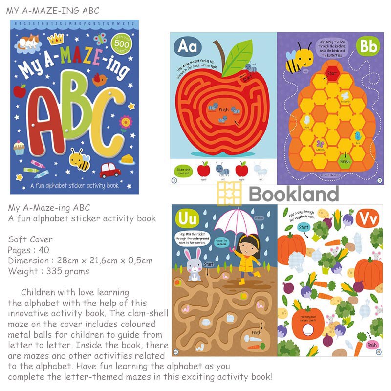My A-Maze-Ing ABC - A Fun Alphabet With Sticker Activity Book