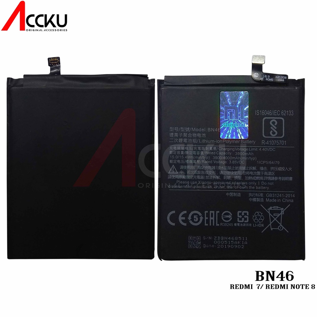 Baterai HP Xiaomi Redmi 7 / Redmi Note 8 / BN46 Original OEM Batre Batrai Battery Hp Xiao Mi BN 46 Ori