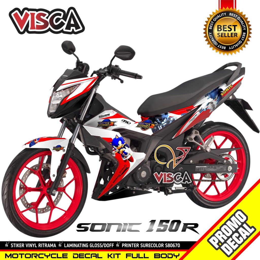 Decal Sonic 150r Full Body Stiker Sonic 150r Full Body Striping Honda Sonic 150r Road Race Striping 