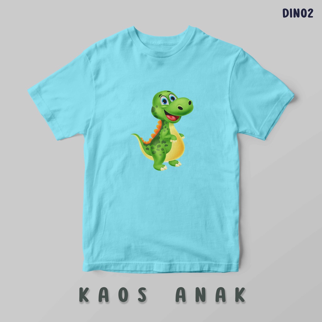 [KAOS ANAK] Dino oblong custom tshirt laki perempuan boy girl santai rumah  katun cotton best quality