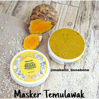 Mabello Masker Beras Temulawak Bedak Dingin Pelembab Kulit 100gr Indonesia