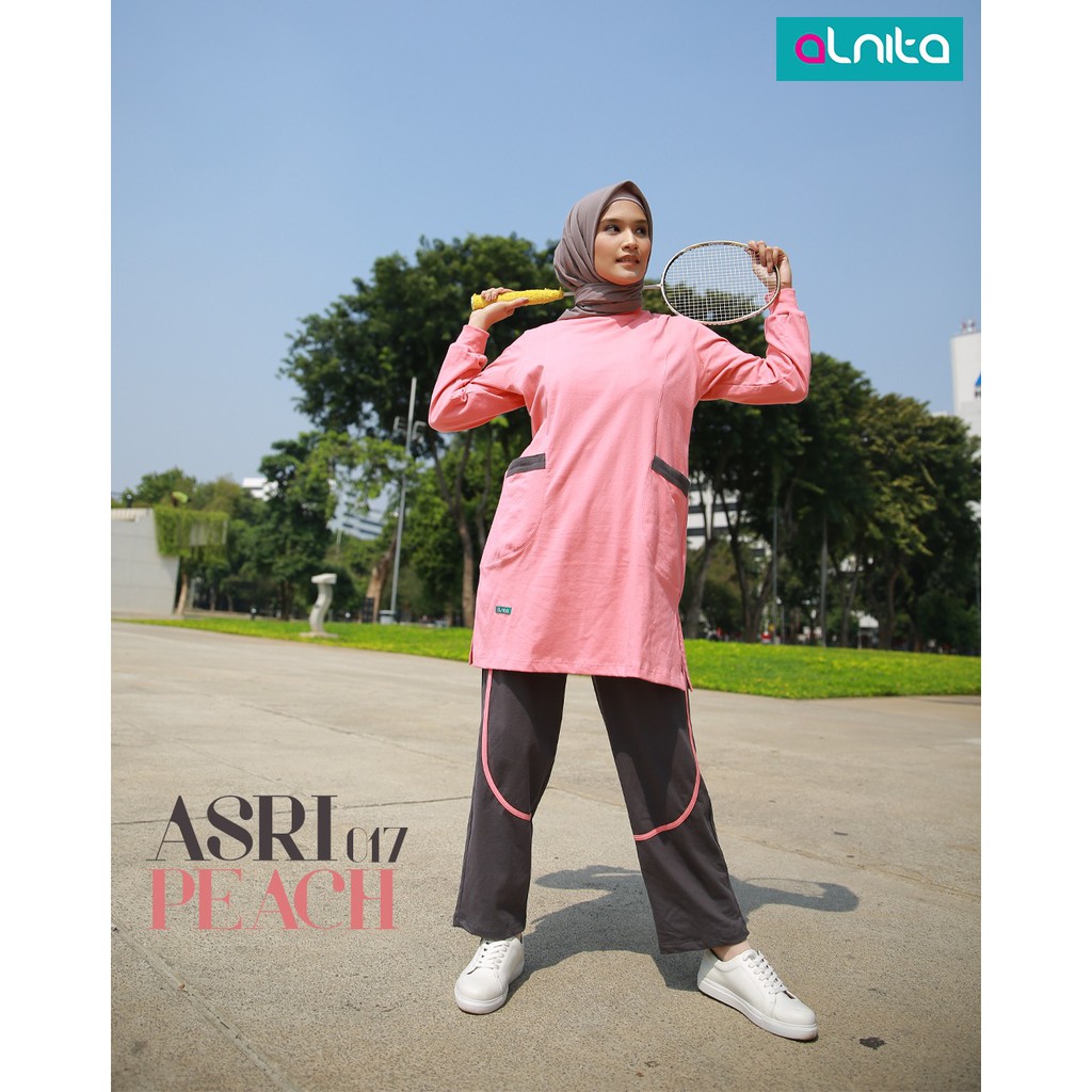 Alnita Sport Syar'i ASRI 017 bahan Combed Setelan olahraga syar'i