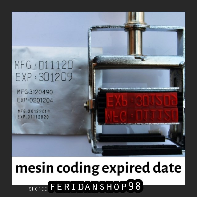 

FS1312 STEMPEL MESIN CODING EXPIRED ATK DATE - STEMPEL MANUAL NICHIA STAMPER - UKURAN 2X3 MM BY FERI