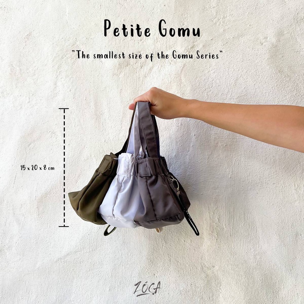 PETITE GOMU SERIES FOLDABLE BAG / TAS KECIL / SLINGBAG / TAS SELEMPANG ( FREE CUSTOM NAMA )