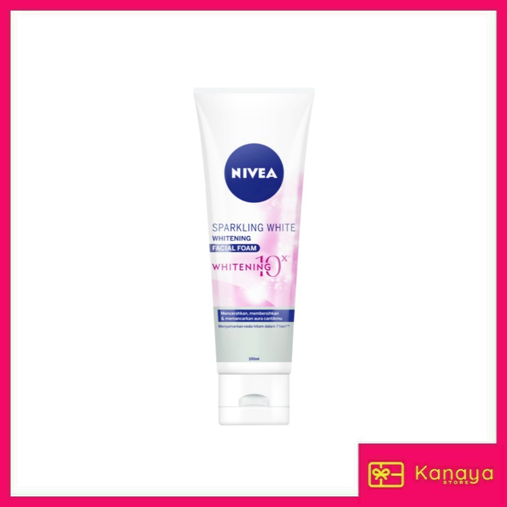 (BISA COD) Nivea Sparkling White Whitening Facial Foam 100 ml