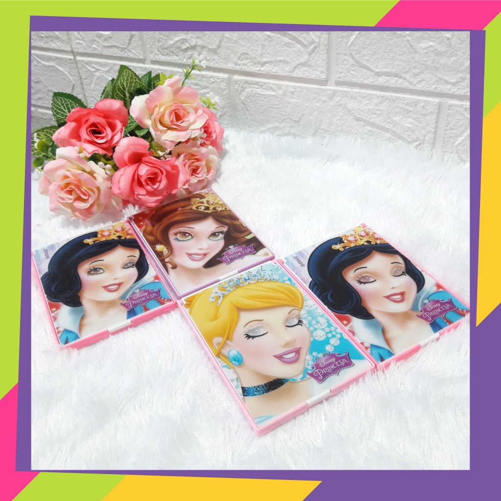 1304D1 / Sisir rambut anak perempuan + kaca cermin karakter Disney Princess