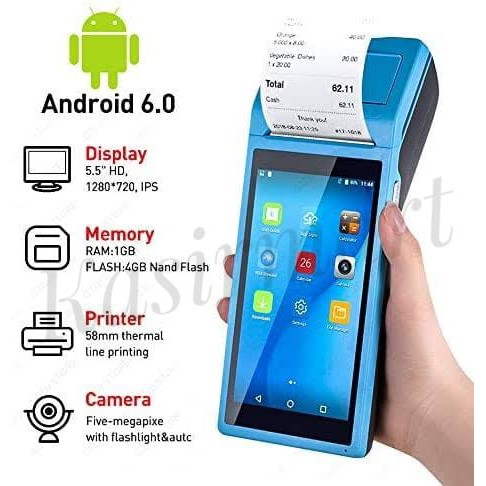 [FREE 20 57X30] ANDROID POS VSC THERMAL 58M TOUCHSCREEN (BLUETOOTH+NFC+WIFI+CAMERA) SUPPORT MOKAPOS