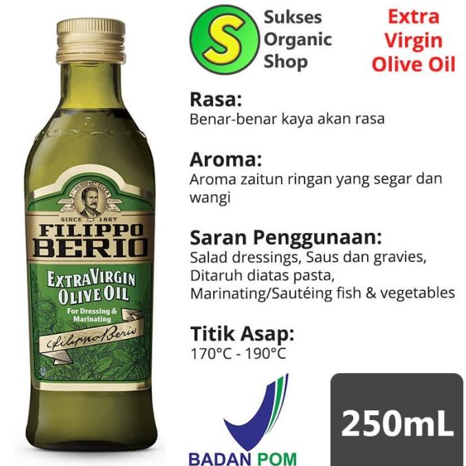 

Filippo Berio Extra Virgin Olive Oil (EVOO) 250ml/Minyak Zaitun