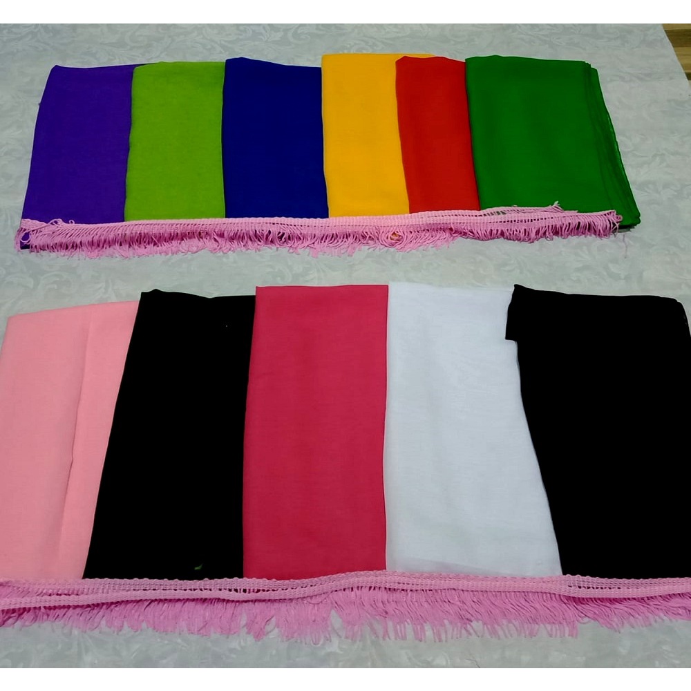 Sampur / Selendang Tari Renda Pink (Renda Bolak Balik)