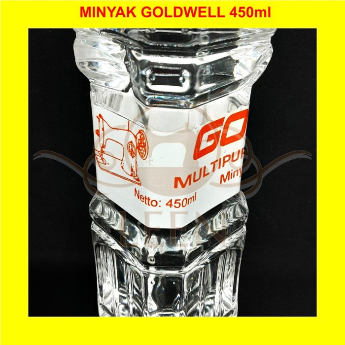 Minyak Pelumas Oli Mesin Jahit GOLDWELL 450 All Purpose Oil 450ml LEEN