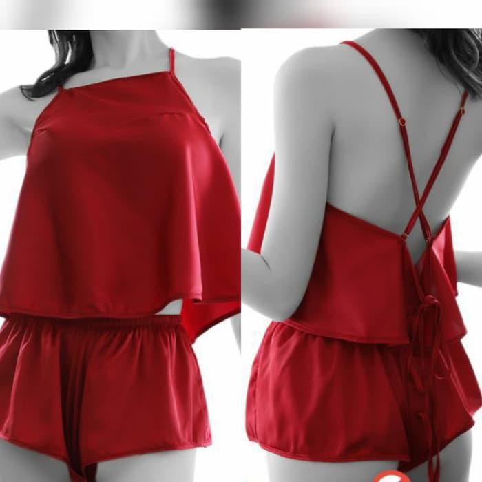 ACL1121 - Sexy Lingerie Baby Doll Baju Tidur Seksi Celana Pendek