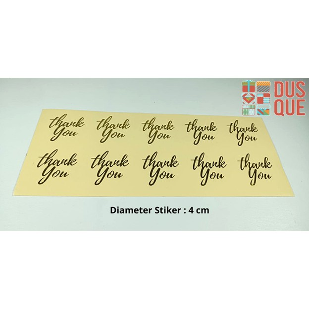 

10PCS STIKER LABEL THANK YOU BENTUK LOVE TRANSPARAN / STICKER LABEL
