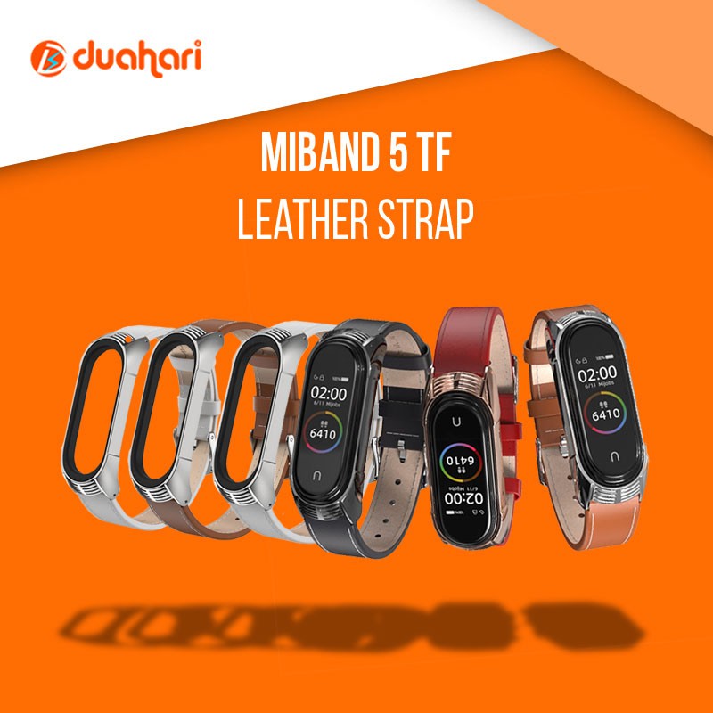 Strap band 5 TF Series Tali Kulit Pengganti Band 5 Mi band 5