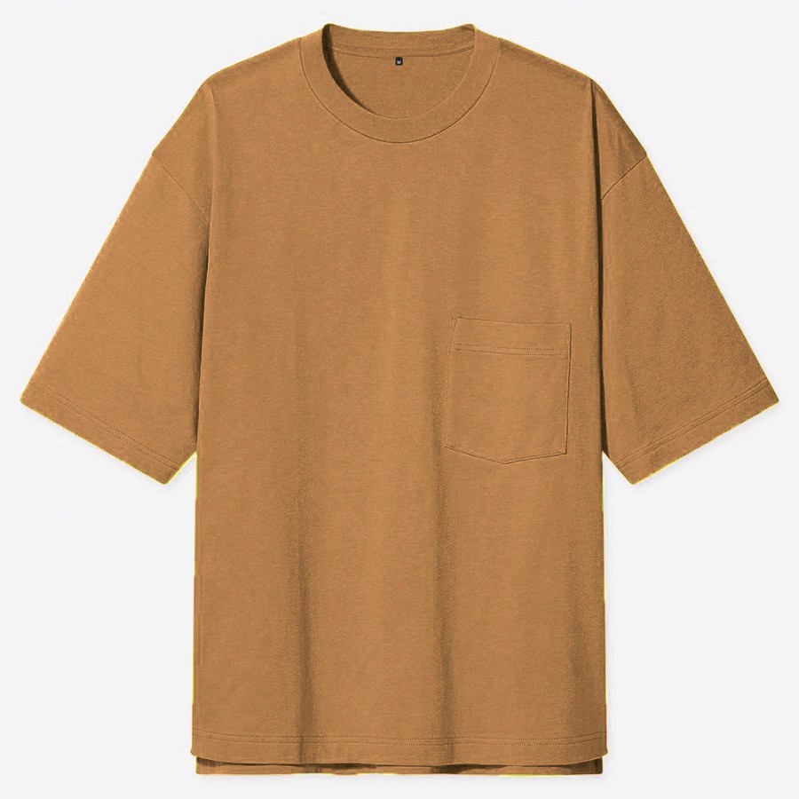 Kaos Polos Oversize Pocket Almond - Kaos Oversize Polos | Fabric and Basic